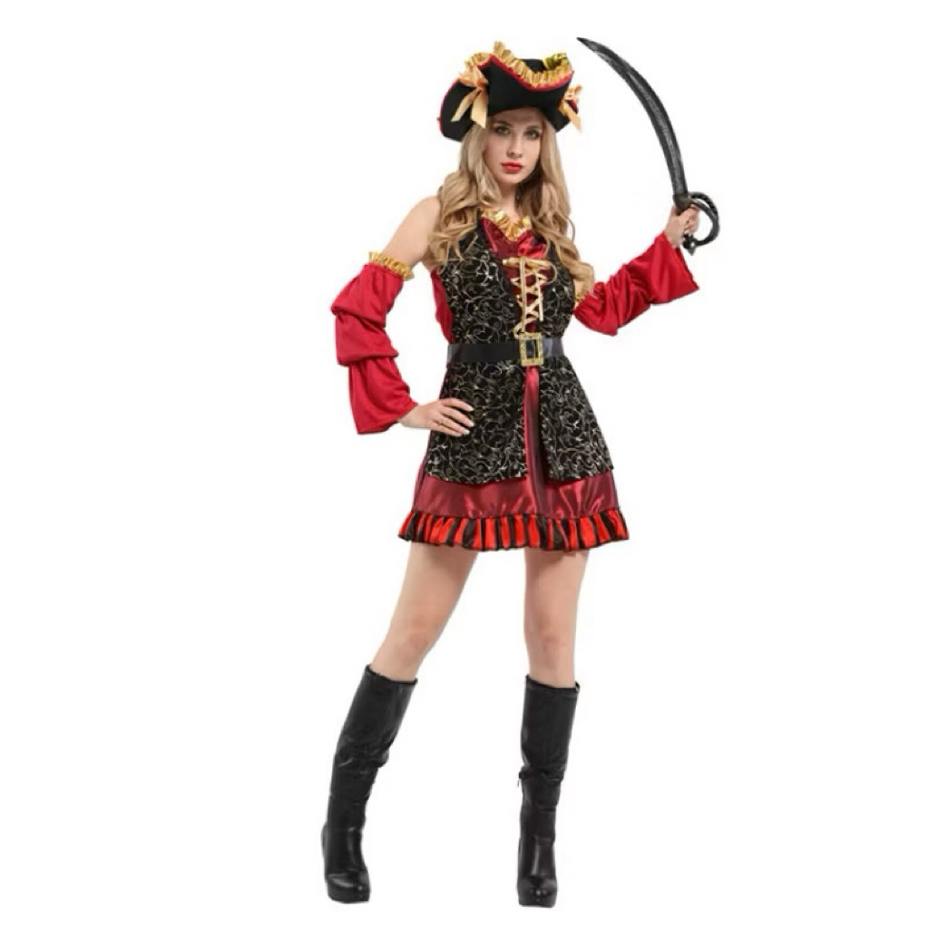 0275 | Halloween Pirates Event Costume Pirates of the Caribbean cos Female Adult Fancy Dress Show Co