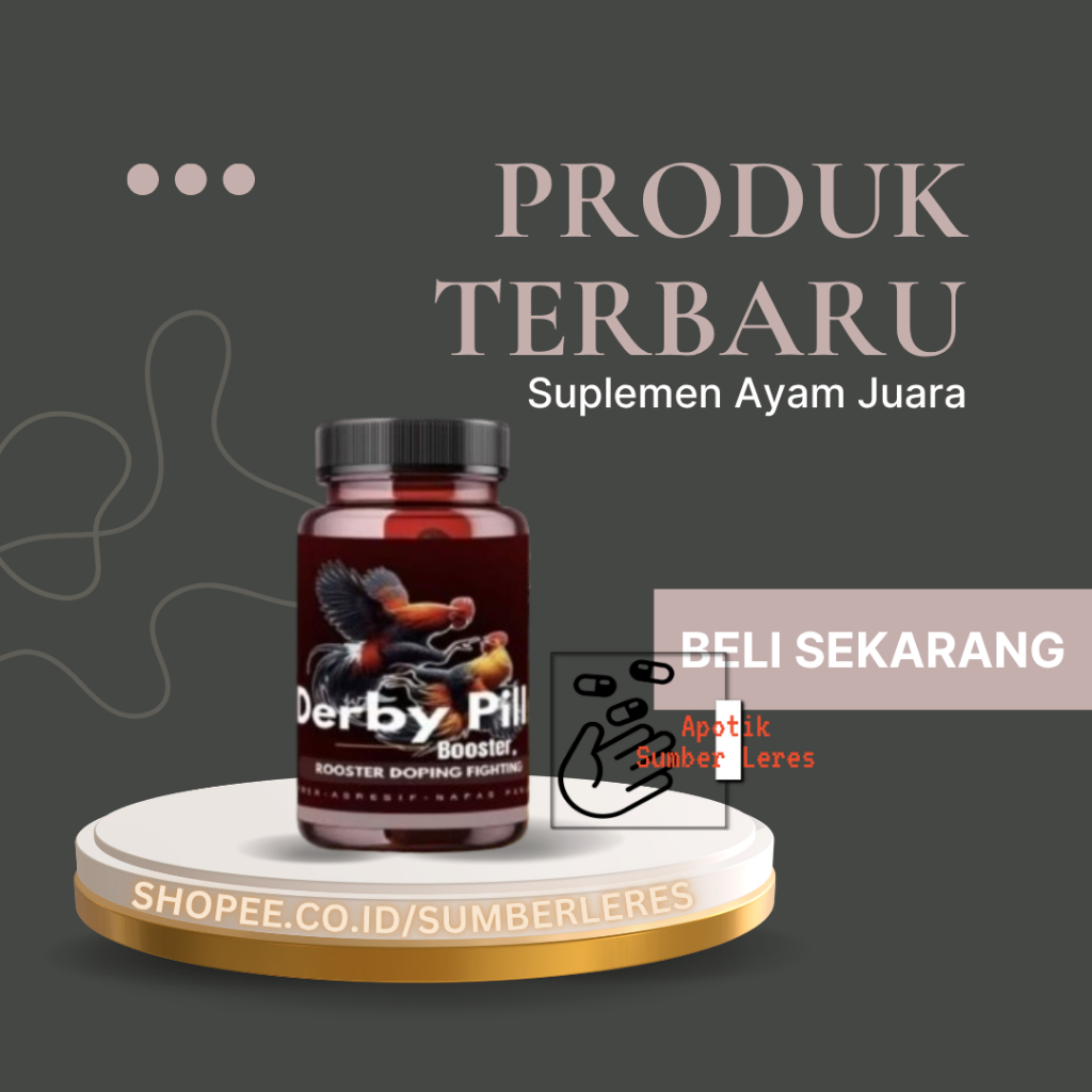 Suplemen Ayam Derby Pill Booster Merah, Suplemen Ayam Juara, Rooster Doping Fighting Stamina Meningk