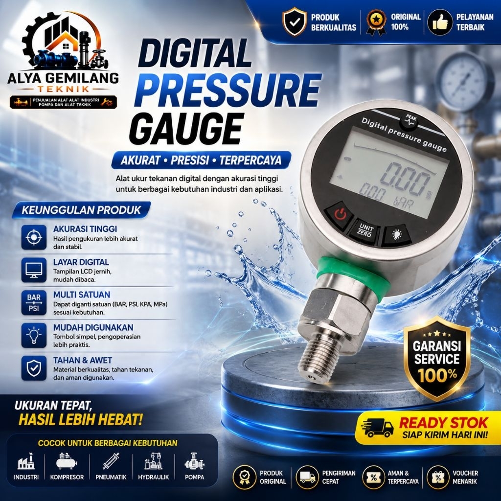 Digital Pressure Gauge 600 Bar Hydraulic Test Pressure Gauge