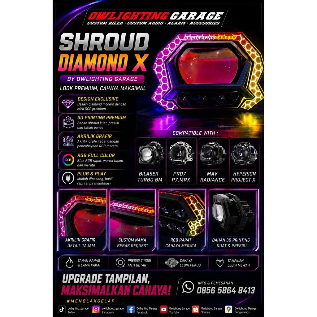 SHROUD BILED DIAMOND TURBO BM, P7.Mrx, MAV radiance, Hyperion project X