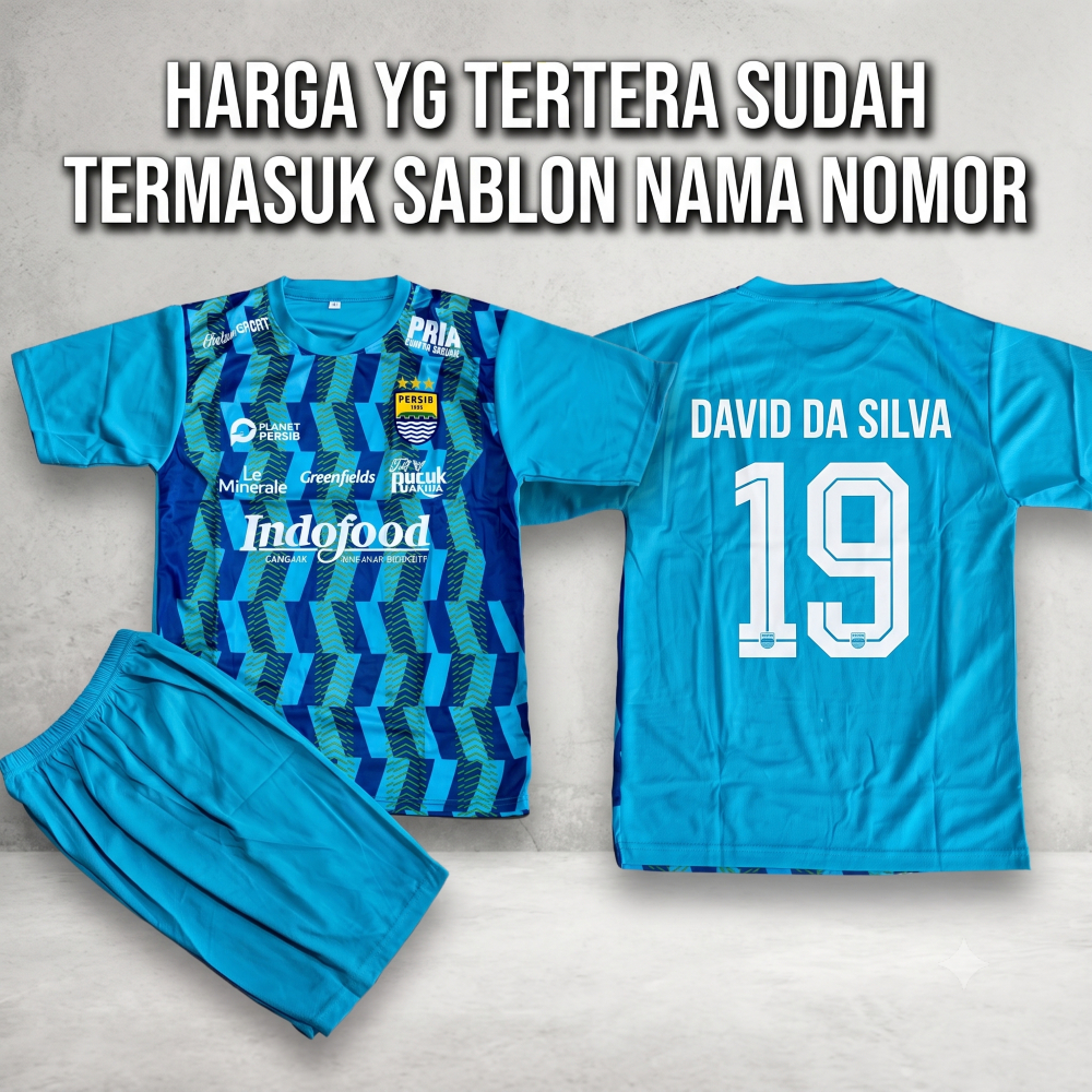 setelan jersey persib kiper/baju kiper persib bandung printing usia 5-12thn