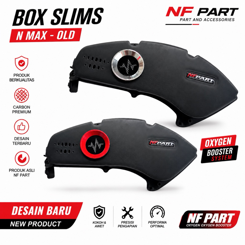 OPEN FILTER CORONG UDARA MODEL SLIM NMAX OLD 2015-2019 VARIASI NF PART CUSTOM FILTER NMAX OLD