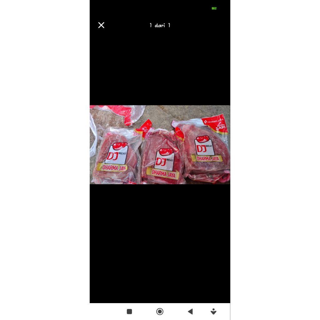 daging sapi beku DJ 1kg