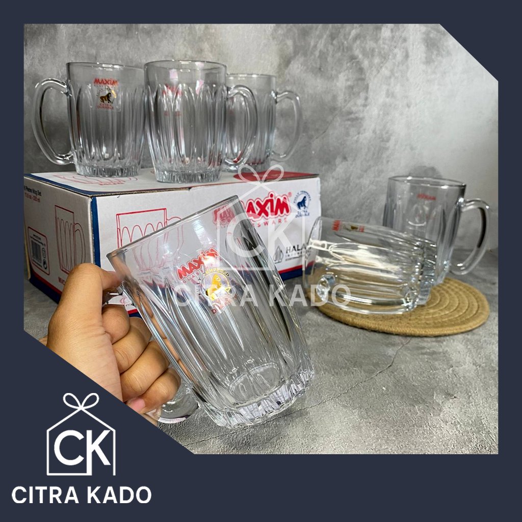 MAXIM/ GELAS GAGANG TEH / MVC 12 T/GELAS KOPI GGAGANG MAXIM