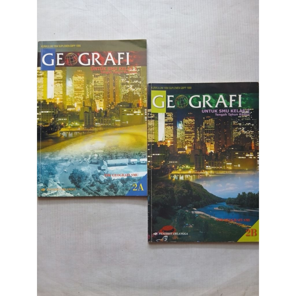 Buku Pelajaran GEOGRAFI Kurikulum 1994 GBPP 1999 untuk SMU Kelas 2 Jilid 2A dan 2B