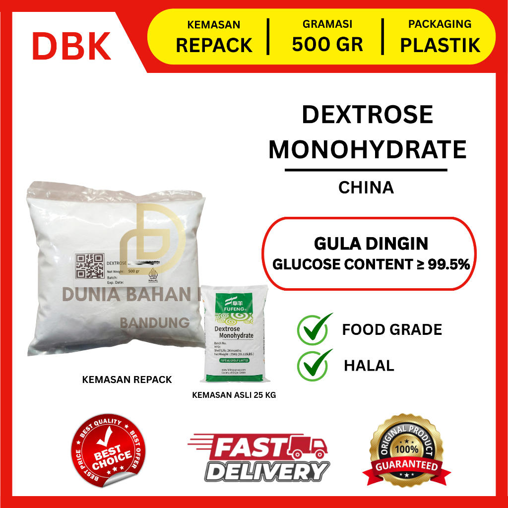 DEXTROSE MONOHYDRATE FUFENG 500 GR / GULA DINGIN DEXTROSE