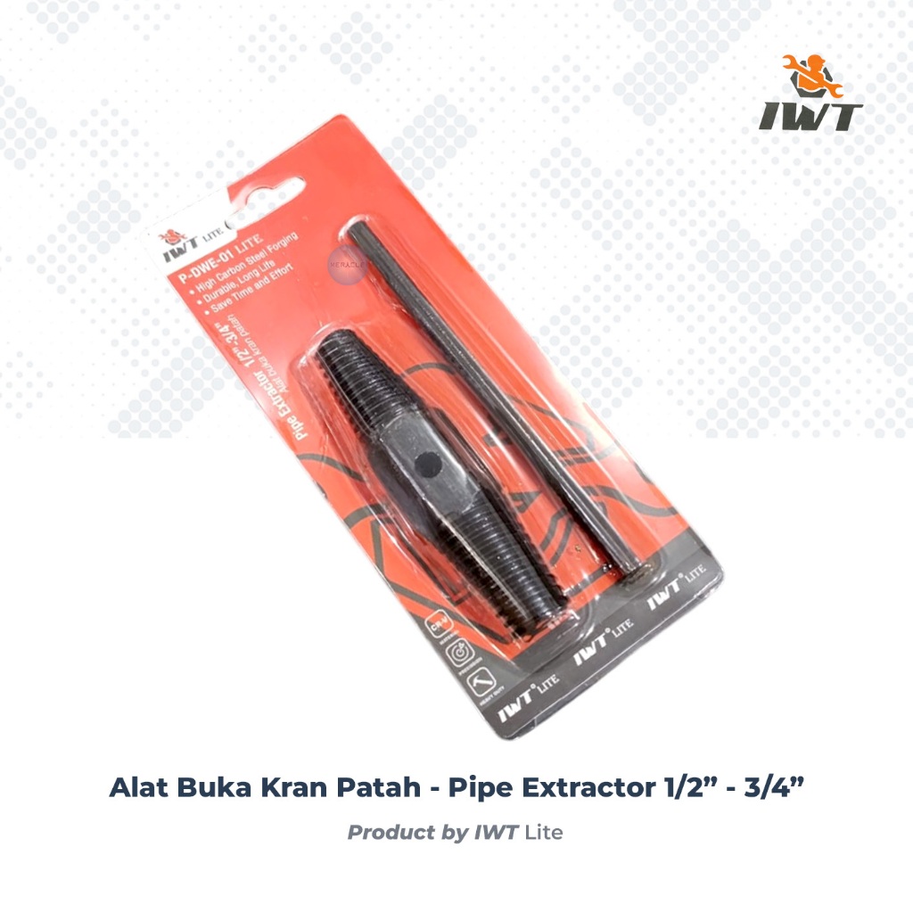 IWT Pipe Extractor - Alat Pembuka Kran Patah Pipe Extractor 1/2-3/4 Inch
