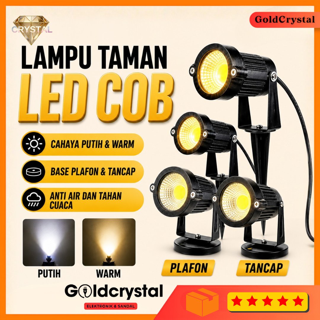 Lampu LED Taman COB  Halaman Teras Outdoor Sorot 6W Tancap Spotlight Garden Park Light Lamp