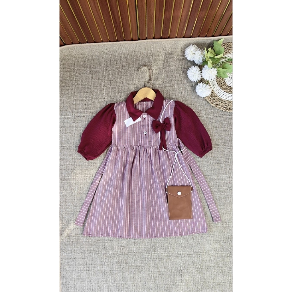 Gamis Free Tas  Anak Perempuan 1-9 Tahun Model Andini