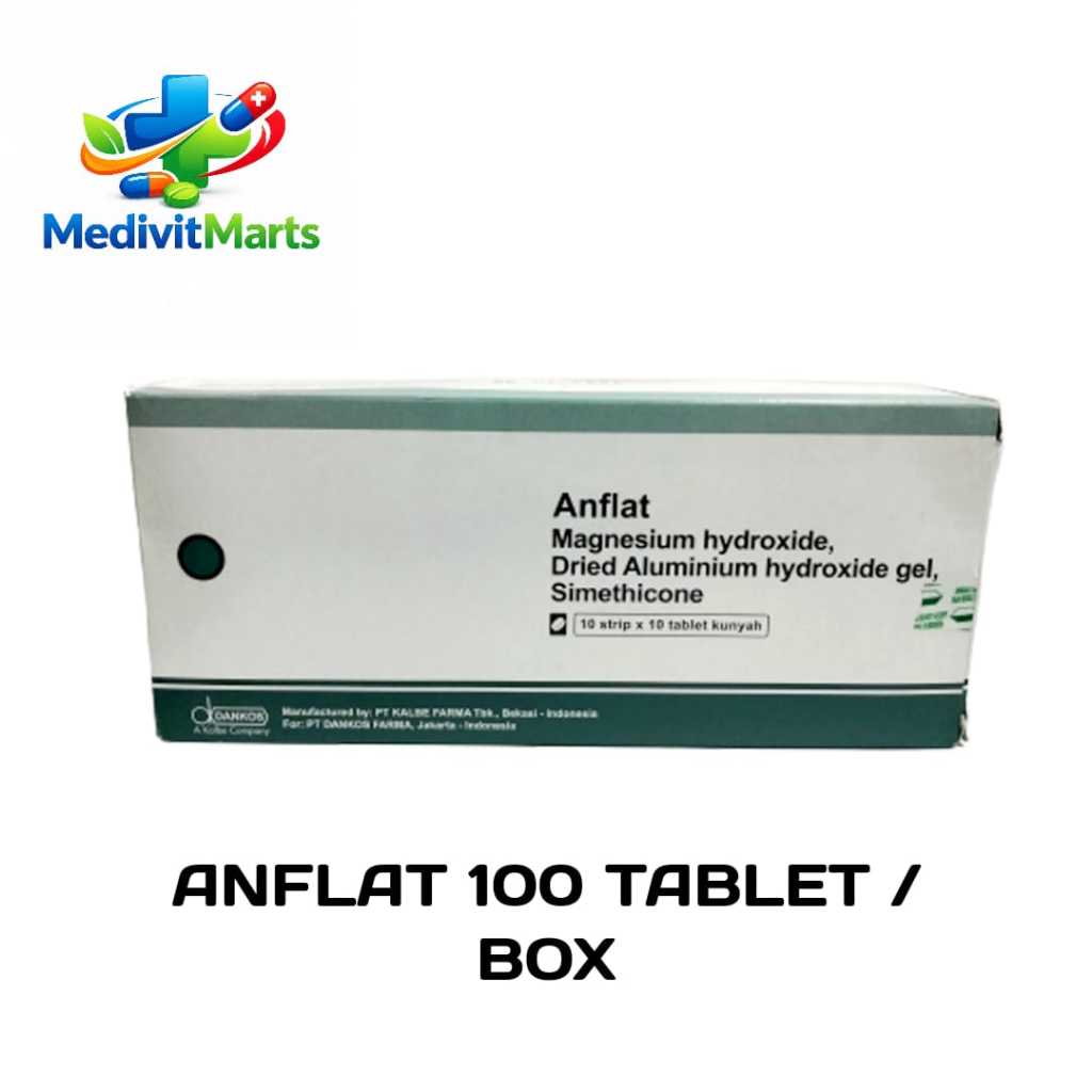 ANFLAT 100 TABLET / BOX - UNTUK MEREDAKAN GEJALA ASAM LAMBUNG