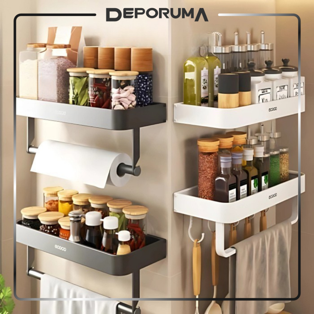 ECOCO  Multipurpose Wall Mounted Storage Aluminium Rack
