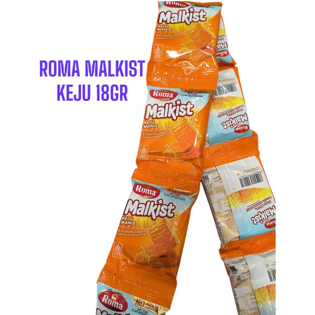 1dus  ROMA MALKIST KEJU RENTENG 18GR EXP. NOVEMBER 2026 ( 1 DUS ISI 12 RENTENG )