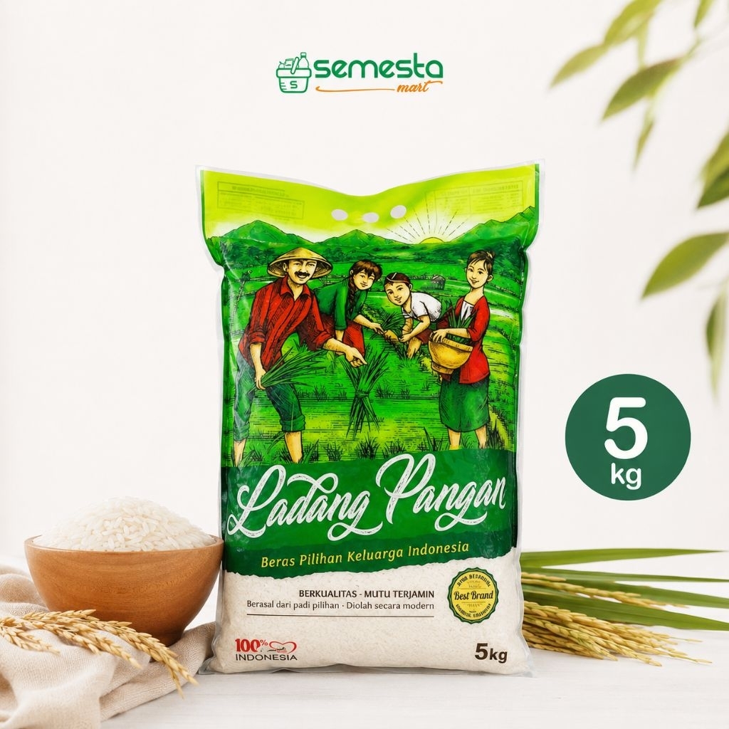 Beras Ladang Pangan & Empat Jaya 5 Kg  Pulen Berkualitas