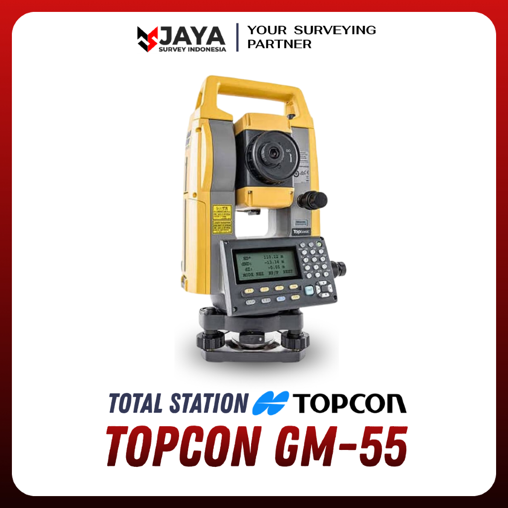 TOPCON Total Station GM-55 Akurasi 5" Canggih Akurasi Terbaik TS Include Statif Tripod