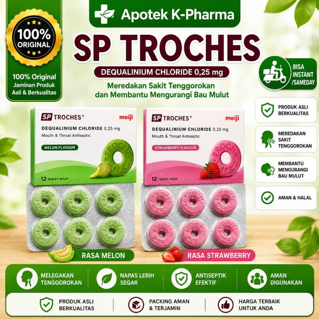 SP Troches Box Isi 12 Tablet Obat Original
