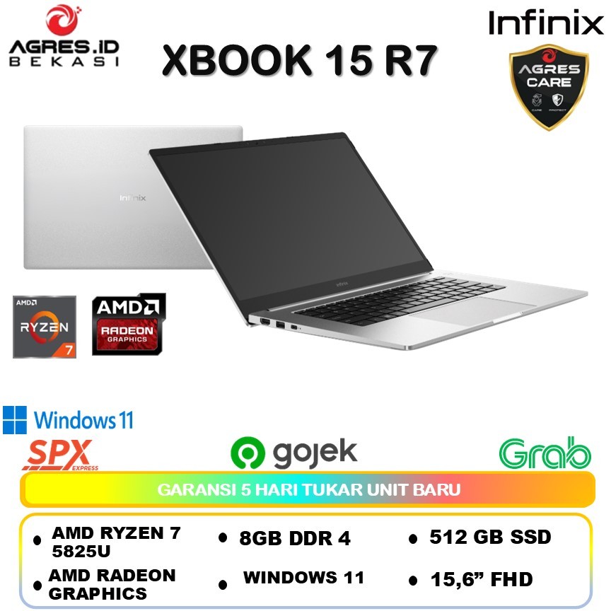 Laptop INFINIX  XBOOK 15 Amd Ryzen 7 5825u (8/512gb)15,6 FHD / Windows 11 original