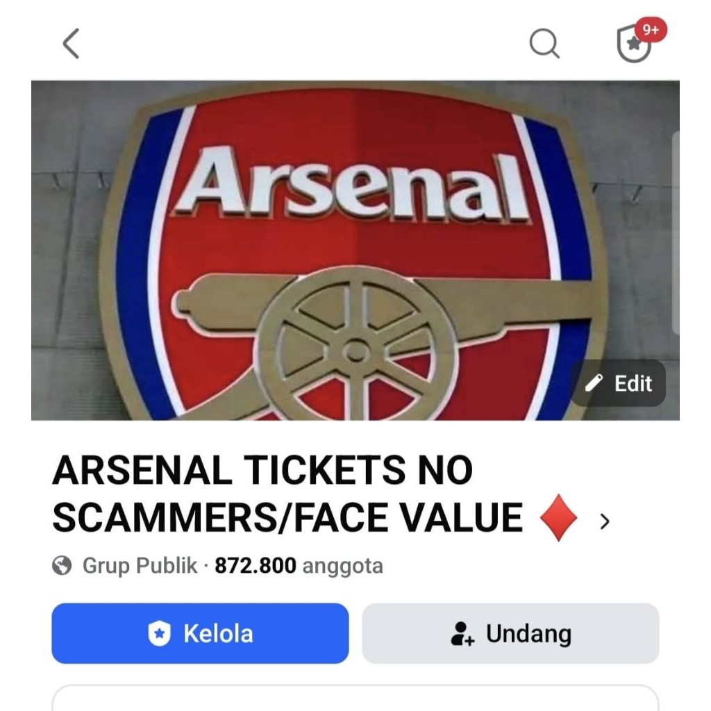 grup Facebook bola