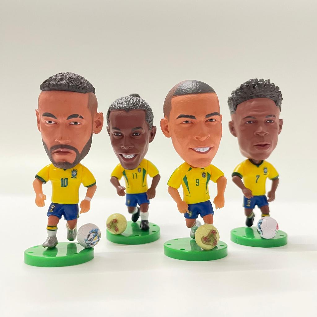 Figure Miniatur Pemain Bola Bra/ Mini Figure Soccerwe Kodoto Brazil Vini JR Neymar Ronaldinho Robert
