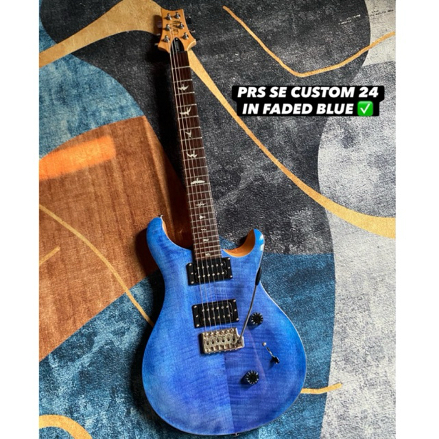 PRS SE CUSTOM 24 IN FADED BLUE GITAR