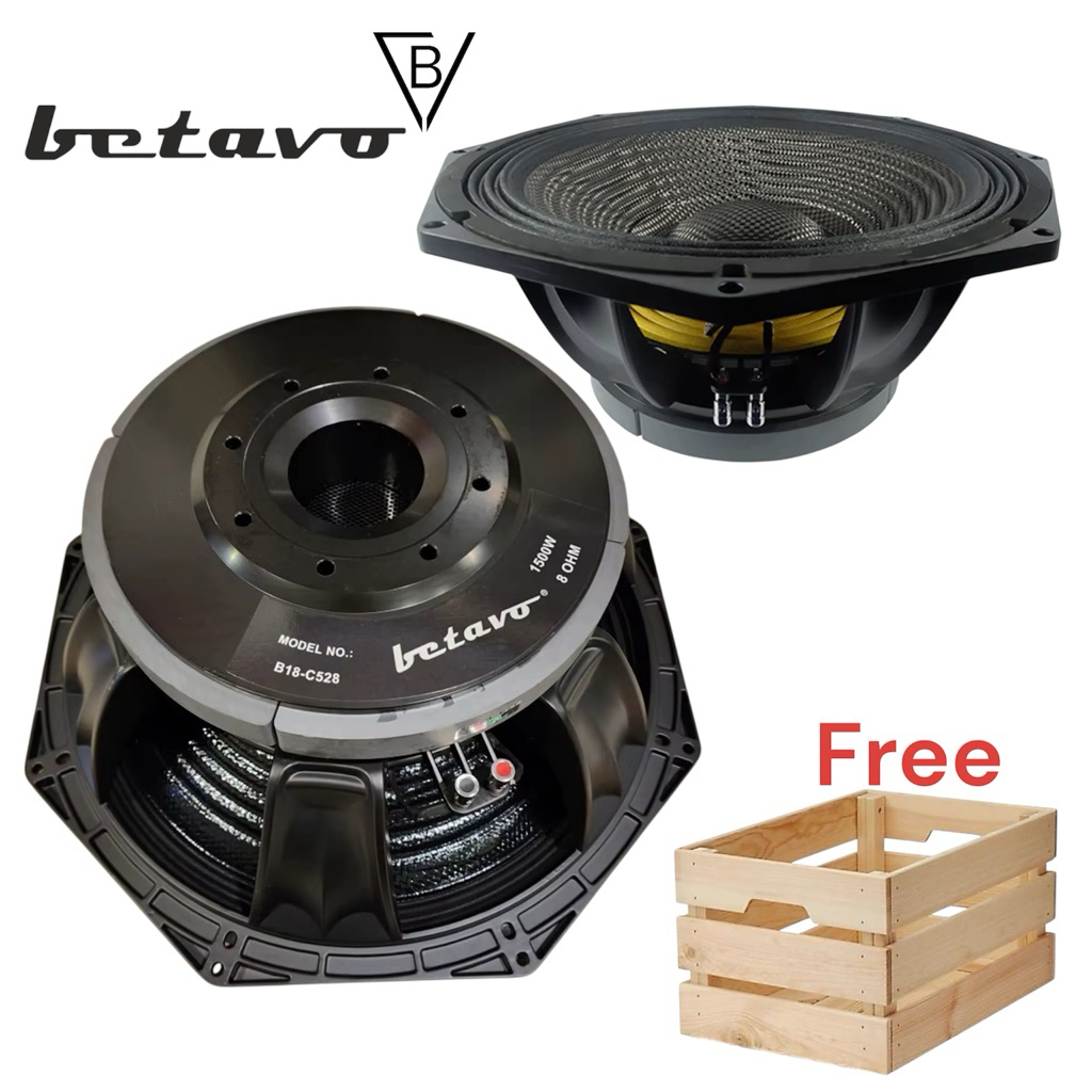 Betavo B18-C528 Speaker Komponen 18' Carbon