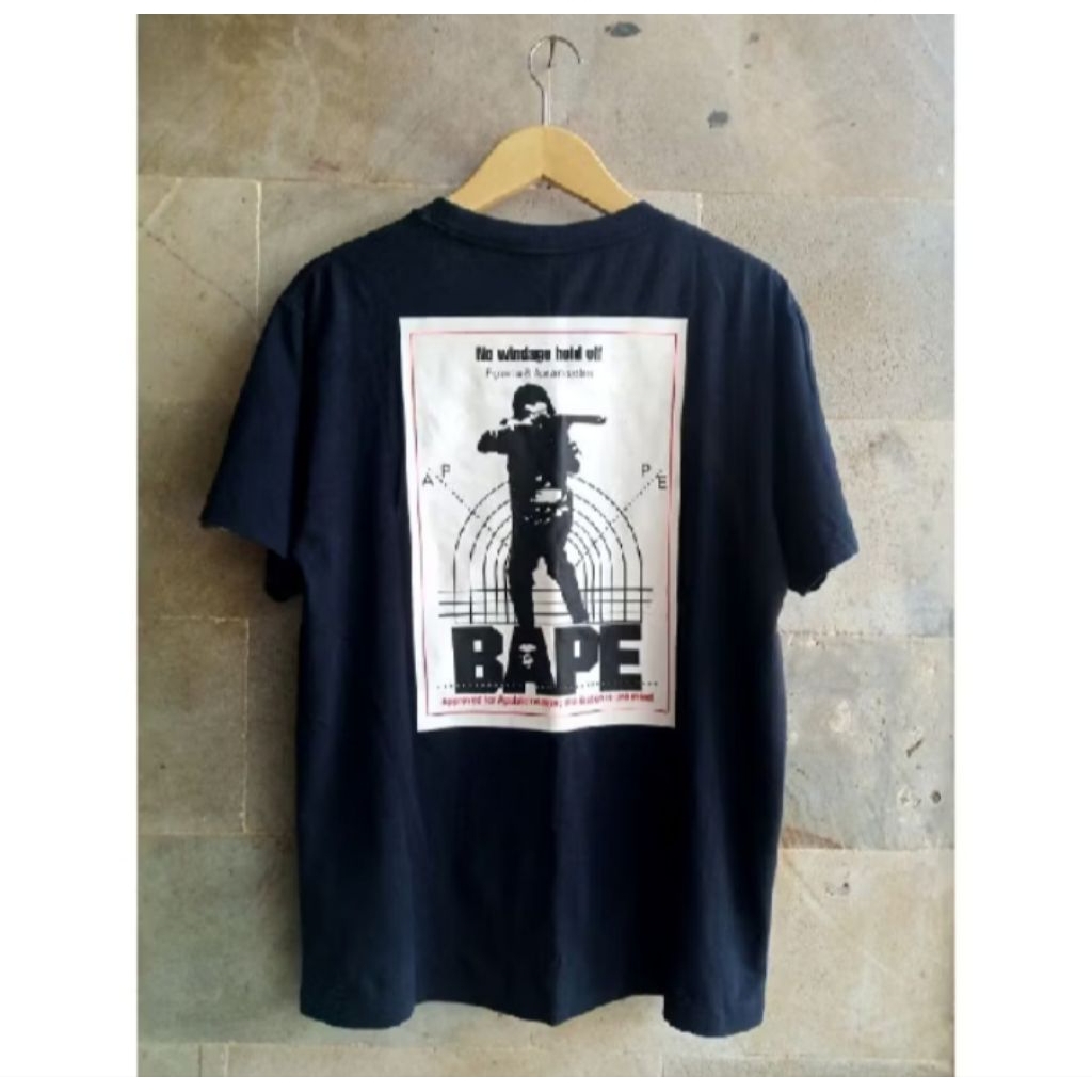 Bape Second Ori Kaos Katun Print Size M