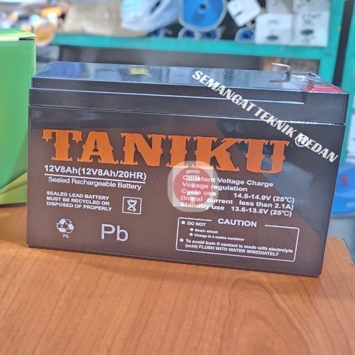 BATERAI BATTERY AKI ACCU DC POMPA HAMA SPRAYER ELEKTRIK 12V 8AH TANIKU