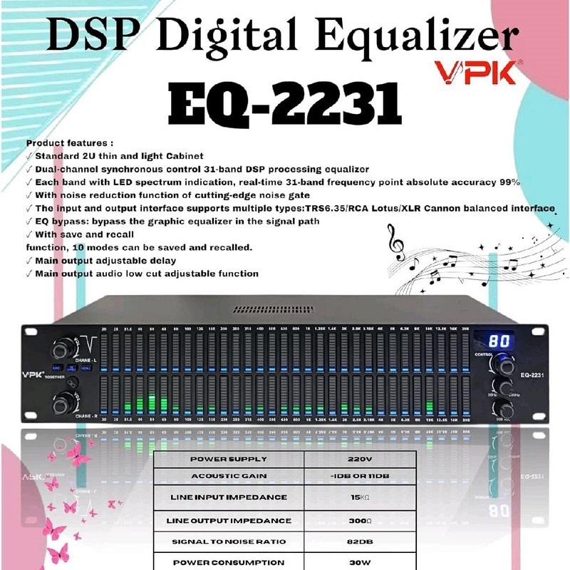 Equaliser Digital vpk dsp 2231 vpk original