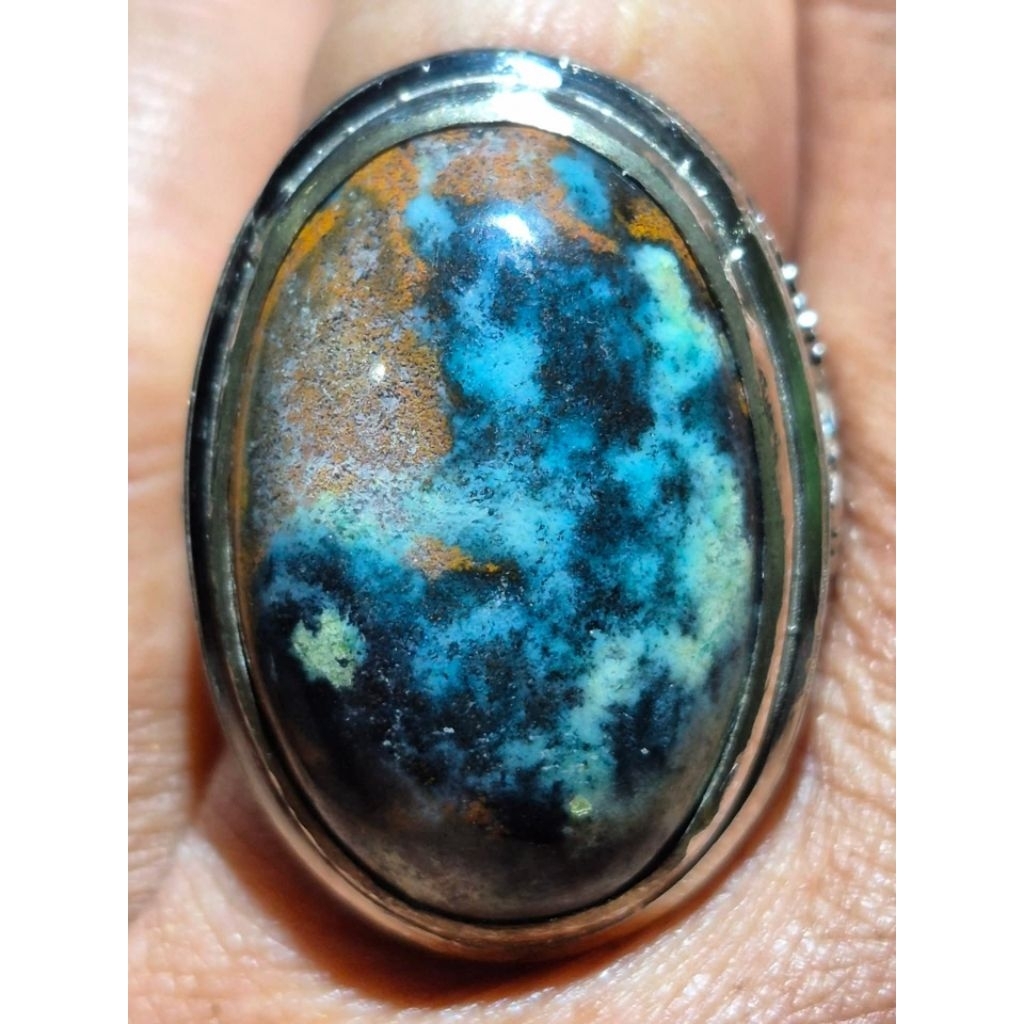 Natural batu akik bacan kembang motif