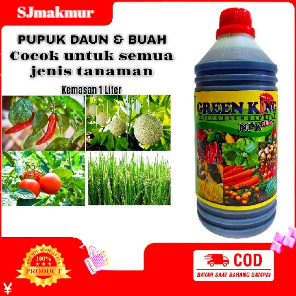 Pupuk daun dan buah GREEN KING NPK PLUS GA3