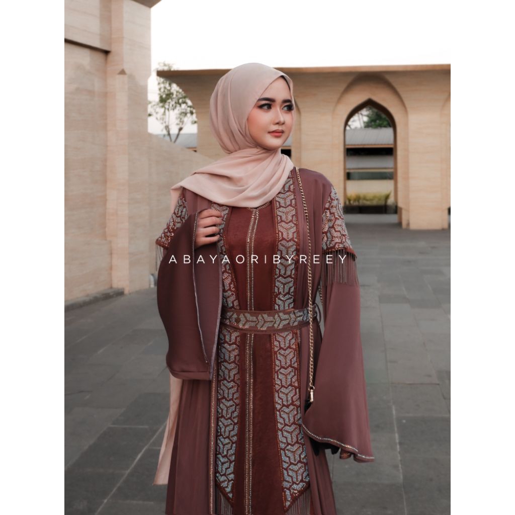 abaya rania rumbai ori mesir free pasmina