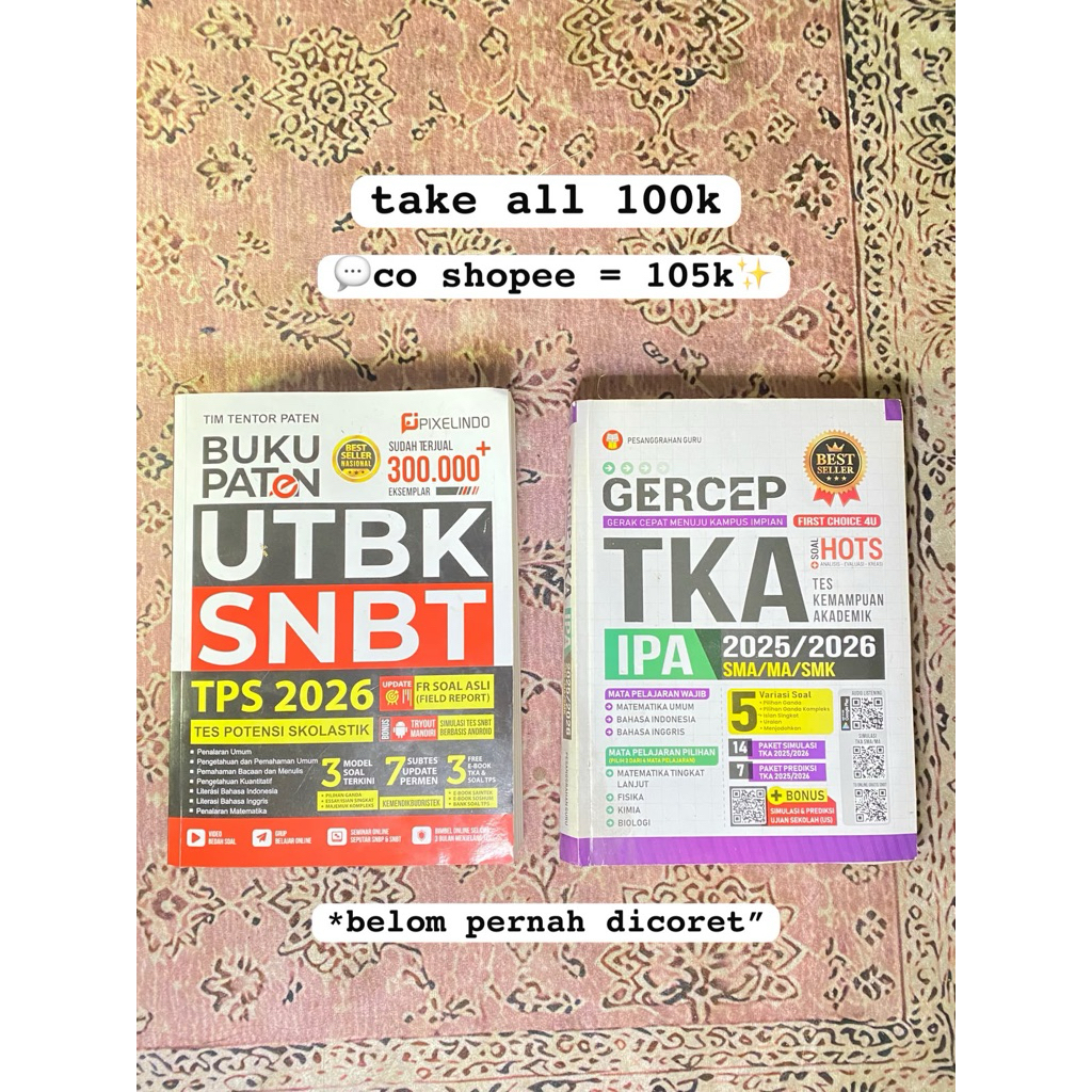 PRELOVED BUKU UTBK - TKA SMA
