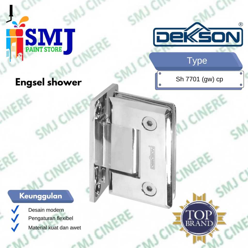 Dekkson Shower Hinge Dekkson SH 7701 (GW) CP Engsel Pintu Shower Engsel Kaca