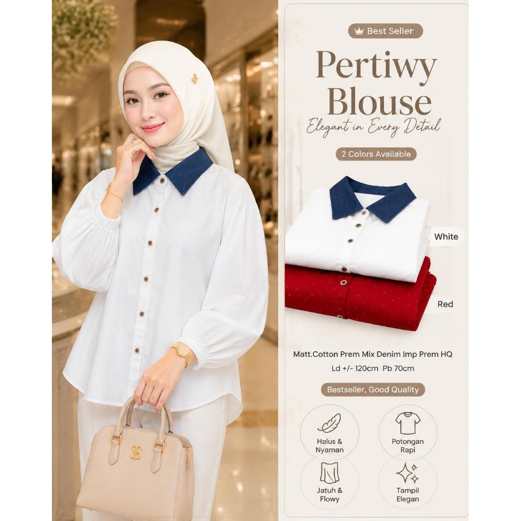 Aura Jumputan Merah Putih Outer Wanita Motif Batik Merah Putih Hand Made Blouse Merah Putih