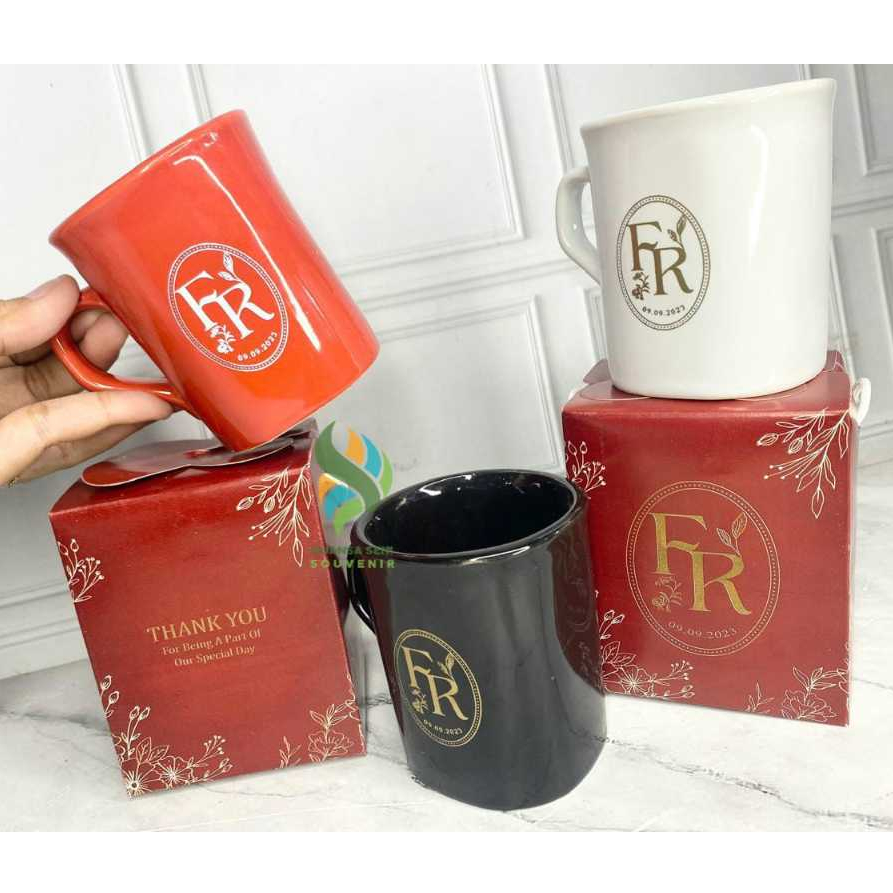 Mug Gelas Coffee Kopi Nescafe Mug Nescafe Keramik Gelas Cangkir Kopi Stoneware 250ml Tumblr Sablon K