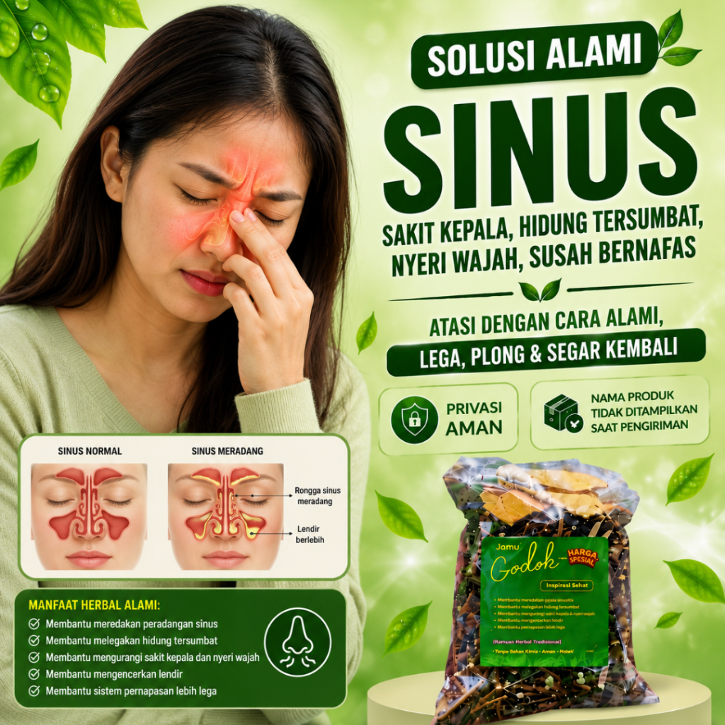 Obat Sinusitis Polip Hidung Rhinitis Alergi Sinus Hidung Bau Herbal