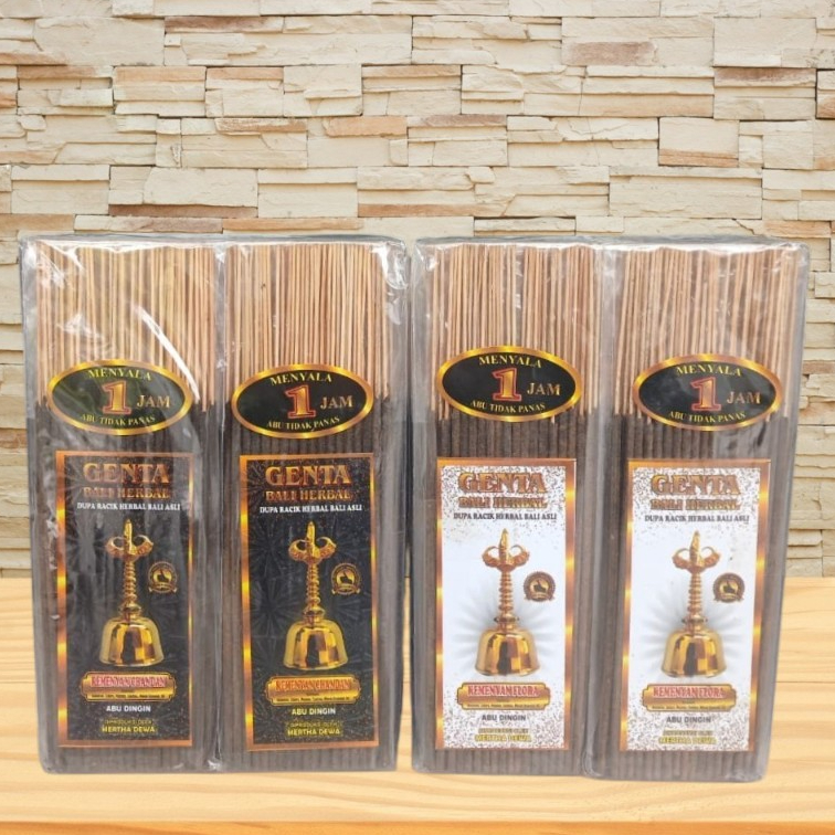 Hio Dupa Pepel Genta Menyala 1 jam, Panjang stik 22cm, Dupa Herbal Aromaterapi, Dupa Produksi Mertha