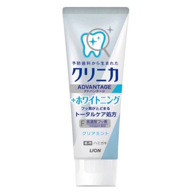 Toothpaste LION Clinic Advantage + Whitening Clear Mint 1450ppm Fluoride Total Care