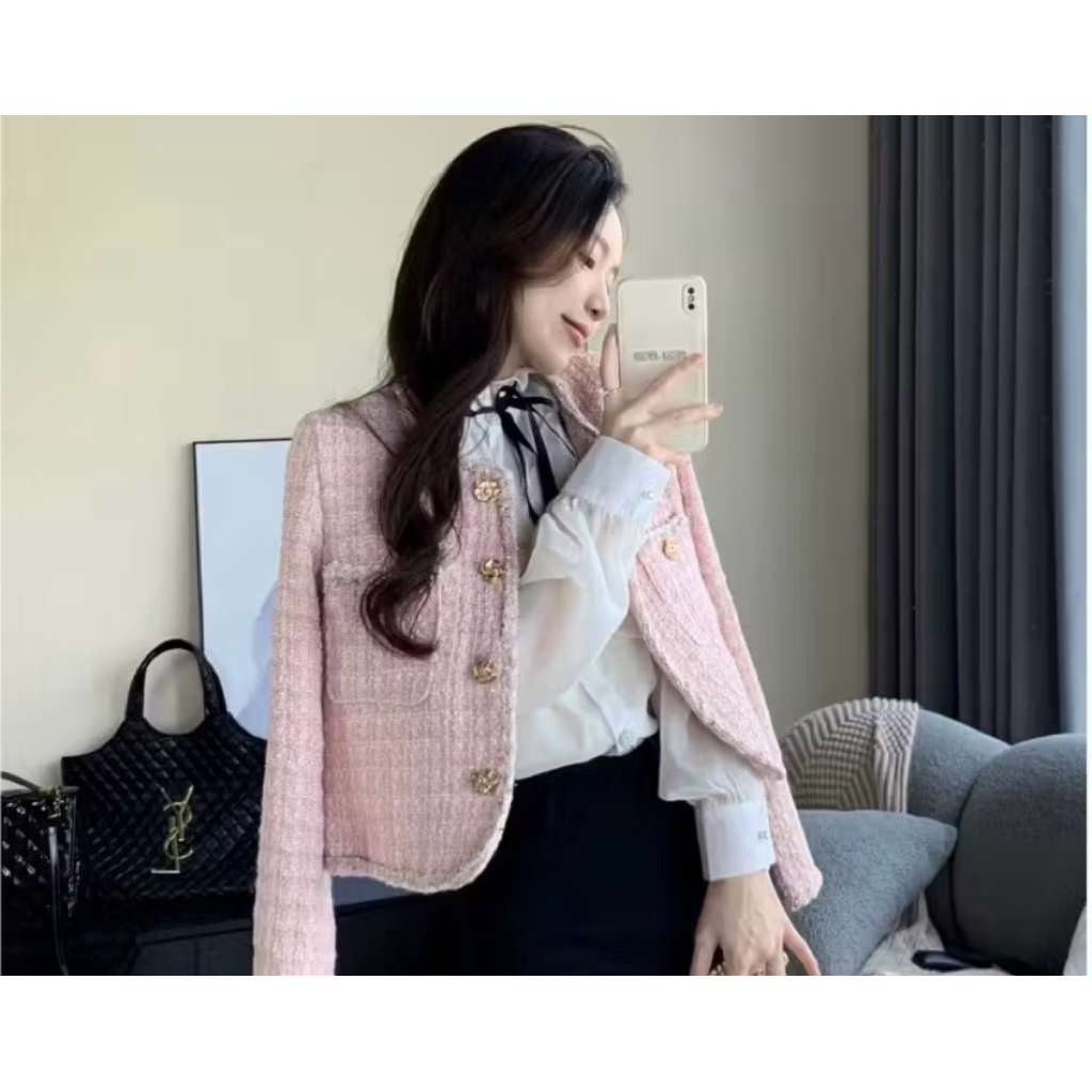 Blazer Wanita Crop Style Korea - Nyaman Dipakai, Fashionable, Hijab Friendly