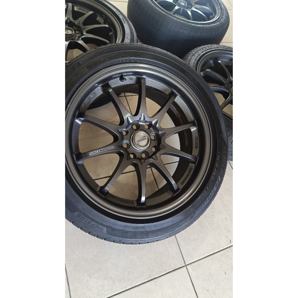 Rays CE28 205/50 R17 Metal Grey Ban Velg Mazda2 Jazz Yaris City