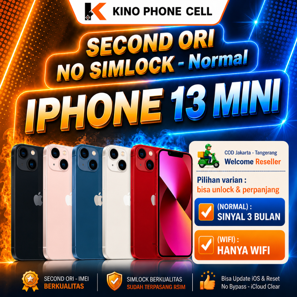 iPhone 13 Mini & iPhone 13 Second inter Biasa 128gb 256gb Normal Bekas kino phone call