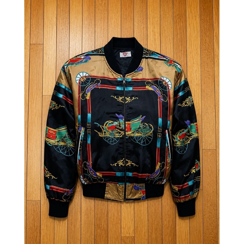 JAKET KEREN LIKE LOOK HERMES BAHAN SATEEN FULL PRINT BEKAS