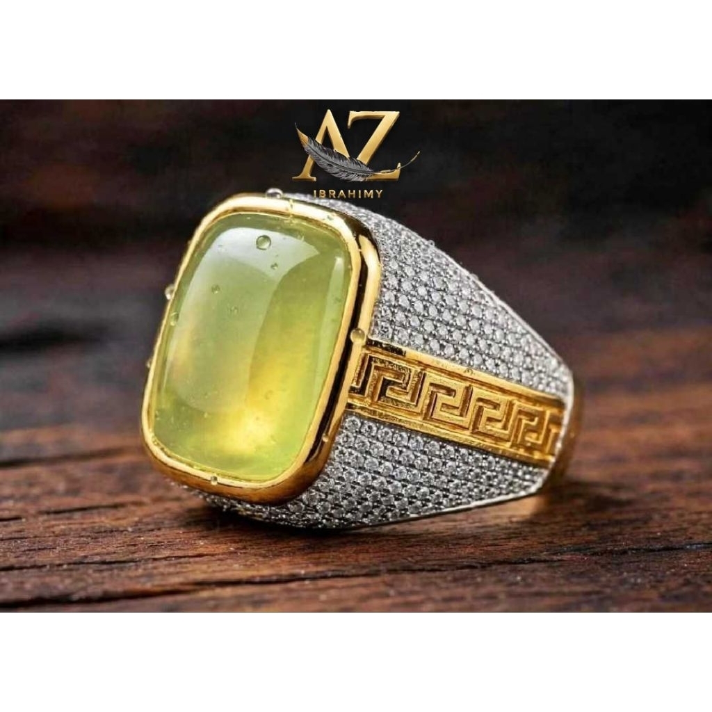 Cincin Batu Natural Idocrase Giok Aceh