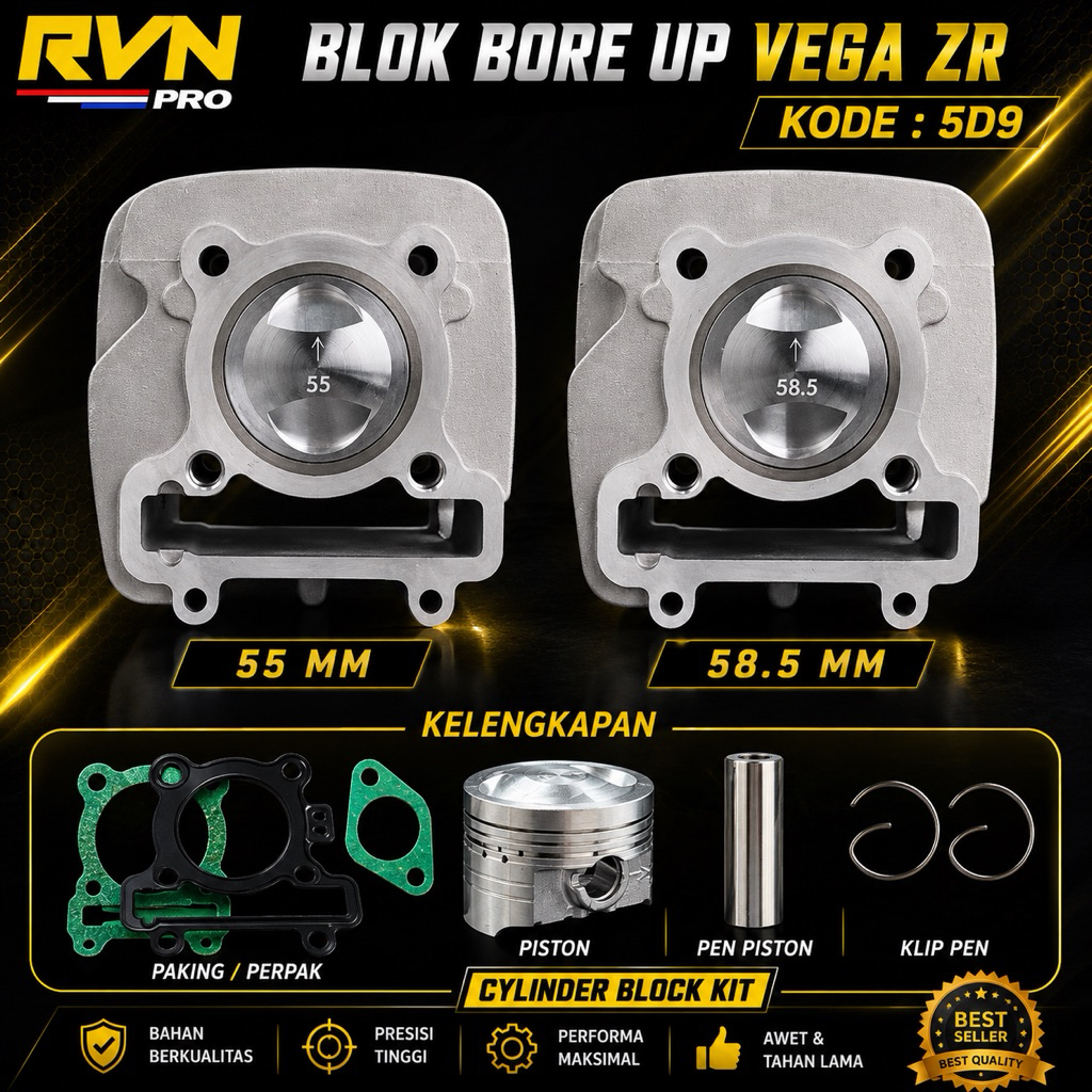 BLOK SEHER BORING BORE UP VEGA ZR VEGAZR JUPITER Z NEW ROBOT 2010 58,5MM 58 MM 55MM 55 MM RVN THAILA