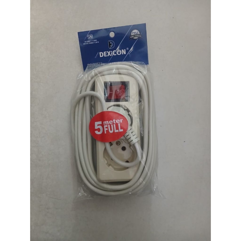 Stopkontak Dexicon 2 Lubang 5 Meter