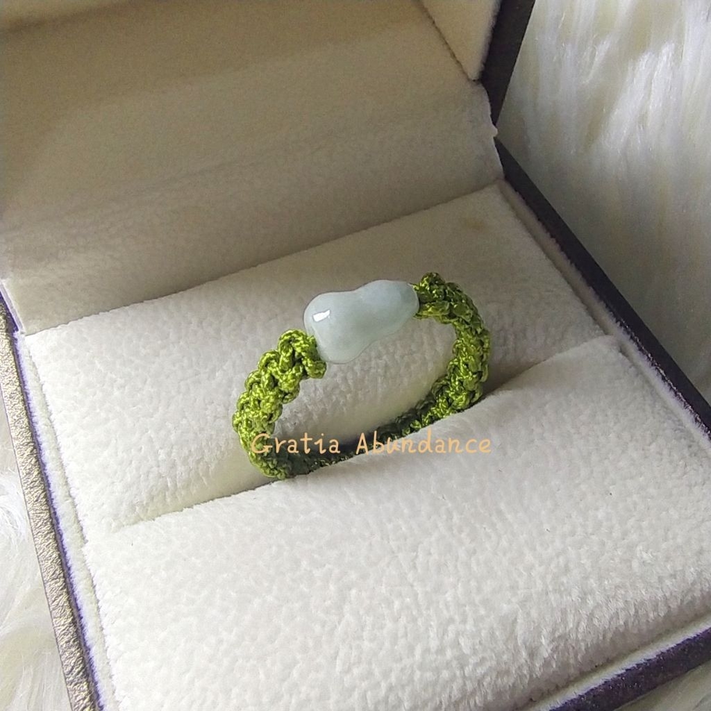 Cincin Giok Burma Hulu asli natural alami