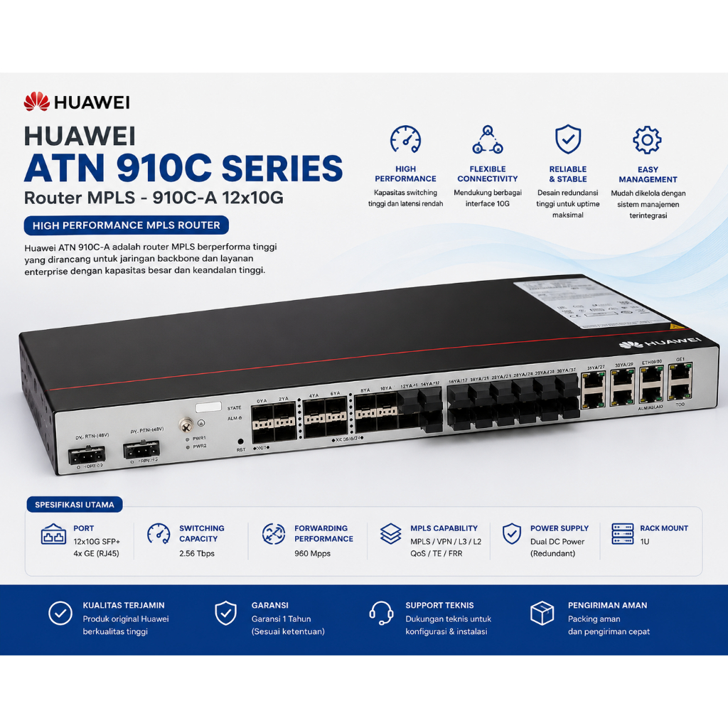 Switch Huawei ATN 910C Series Router MPLS - 910C-A 12x10G