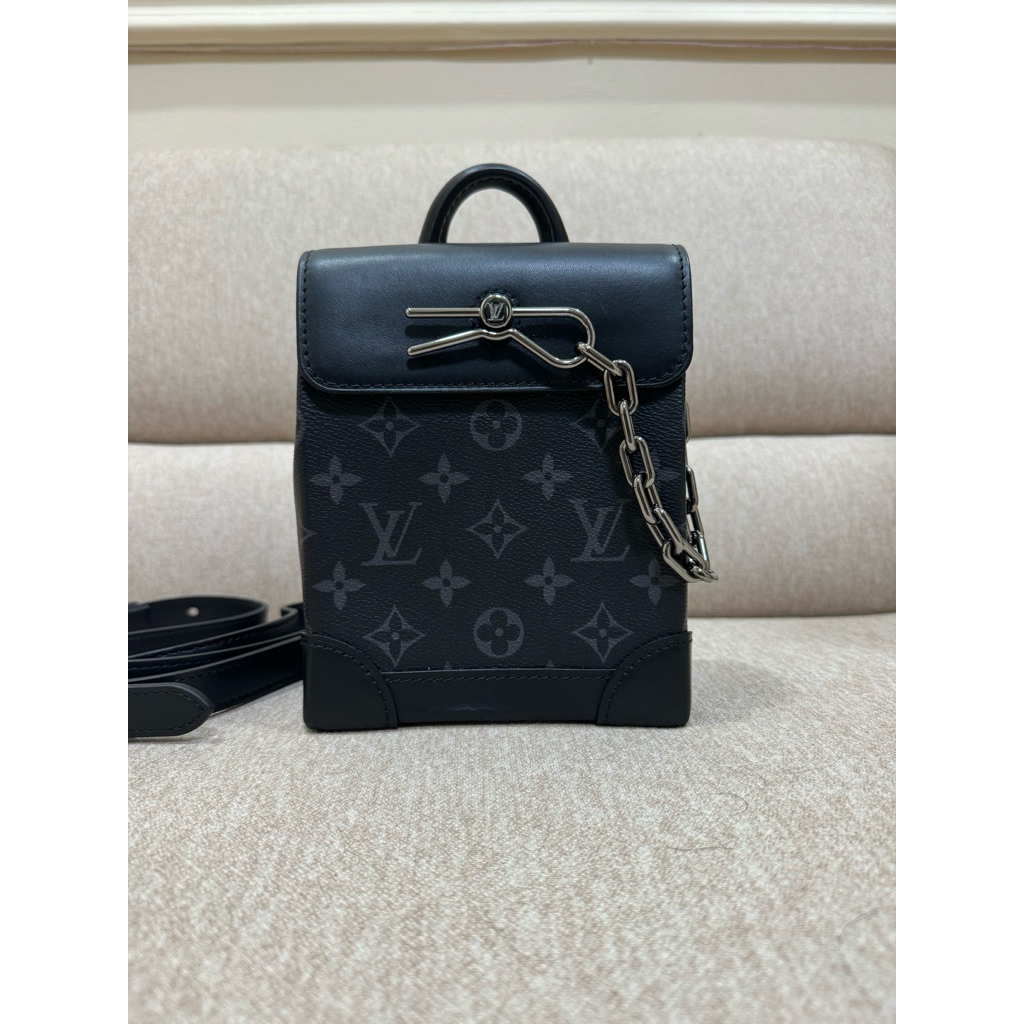 LV Louis Vuitton nano steamer second 2023 microchip monogram eclipse