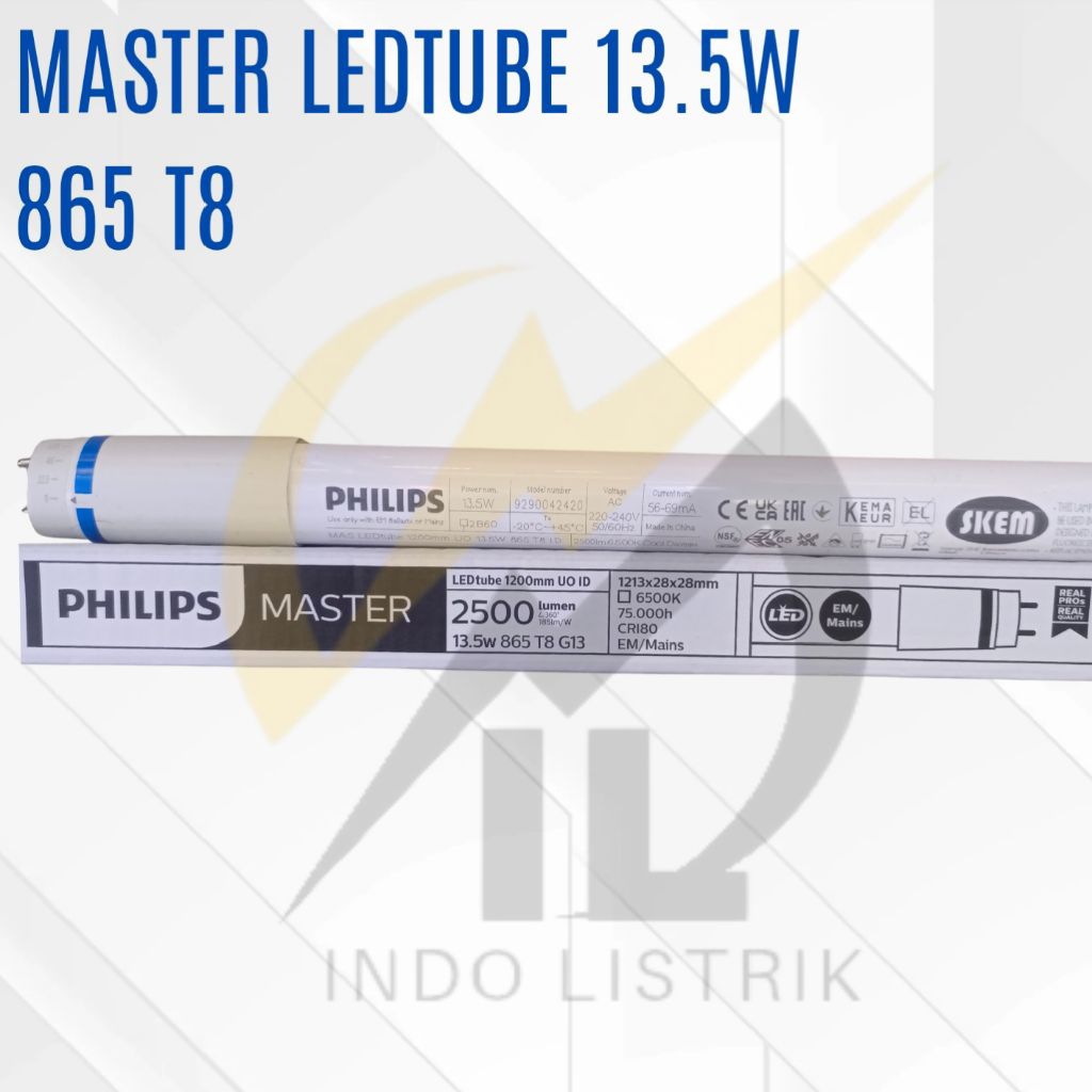 Lampu Philips TL Led 13.5w 6500K / Philips Master Led Tube 13.5w 865 T8 Putih TL Led 13.5w 6500K