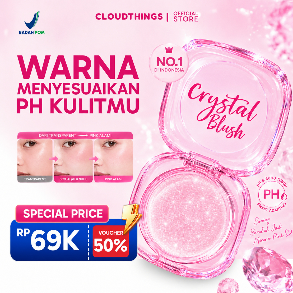 [TOP #1 IN INDONESIA] CLOUDTHINGS - All in One Blush for Blush On, Eye Shadow & Lip Gloss 3in1 Color