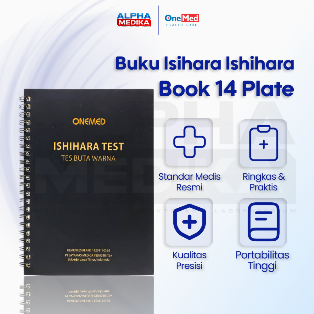 Buku Tes Buta Warna 14 Plates / ISHIHARA Book / Tes Buta Warna